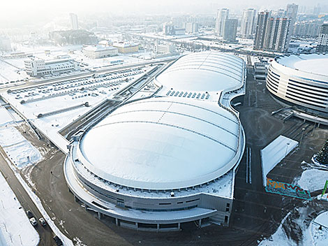 Minsk Arena velodrome, a venue of the European Games 2019
