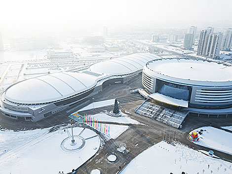 Minsk Arena velodrome, a venue of the European Games 2019