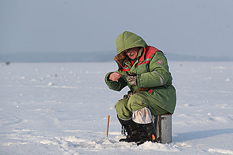 Рыбак на Минском море 
