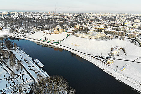 Neman River in winter 