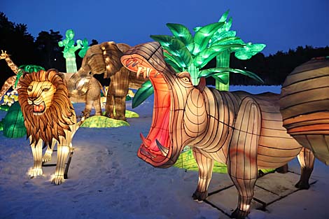 Lantern Festival in Botanical Garden in Minsk