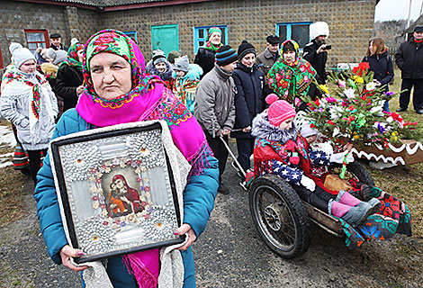 Gramnitsy ancient rite in the village of Novoye Polesie