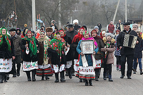 Gramnitsy ancient rite in the village of Novoye Polesie