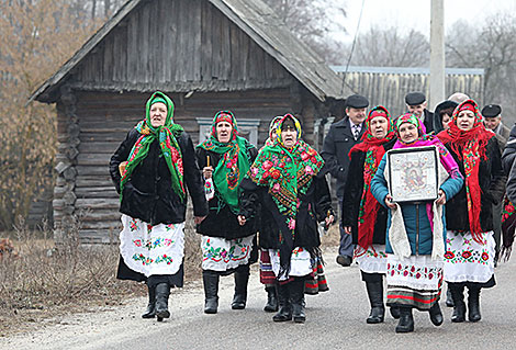 Gramnitsy ancient rite in the village of Novoye Polesie