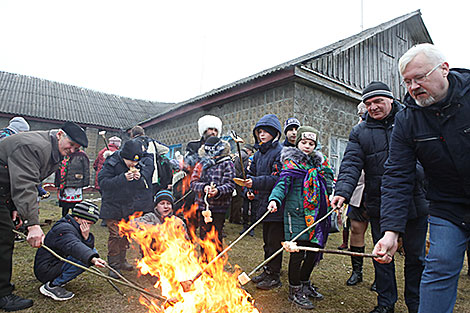 After the Gramnitsy ancient rite in the village of Novoye Polesie