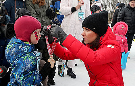 Олимпийская чемпионка Надежда Скардино поздравила победителей и призёров 