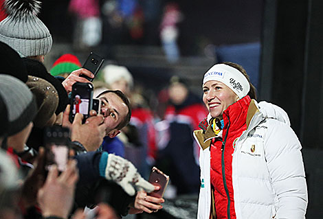 Четырёхкратная олимпийская чемпионка Дарья Домрачева 