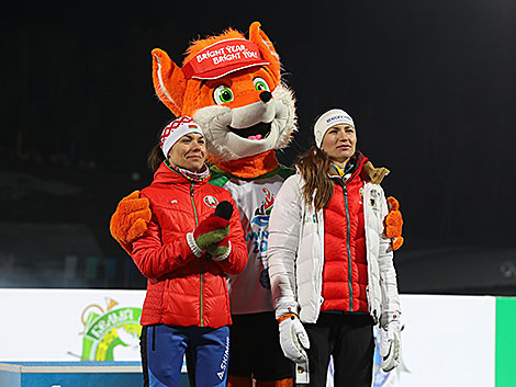 Four-time Olympic champion Darya Domracheva and Olympic champion Nadezhda Skardino