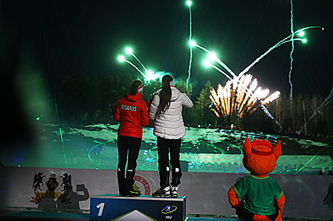 Display of fireworks in Raubichi