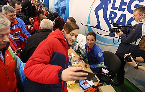 Autograph session with biathlon legends in Raubichi