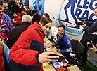 Autograph session with biathlon legends in Raubichi
