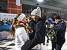 Darya Domracheva and her husband, eight-time Olympic champion from Norway Ole Einar Bjoerndalen