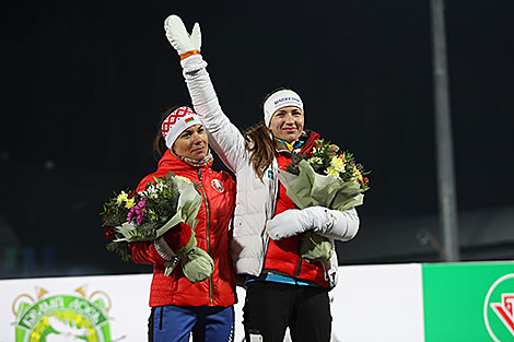 Darya Domracheva and Nadezhda Skardino bid farewell to biathlon