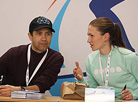 Darya Domracheva and Ole Einar Bjoerndalen