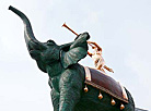 Dali's Triumphant Elephant sculpture 