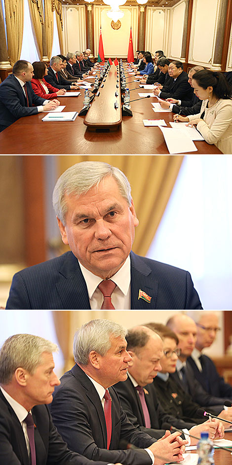 Уладзімір Андрэйчанка правёў сустрэчу з парламенцкай дэлегацыяй Кітая