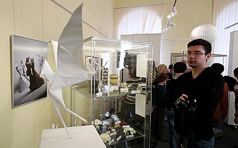 Origami display at Belarus' National History Museum