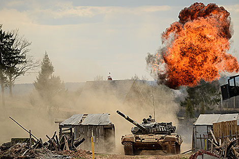 Tank biathlon at Stalin's Line