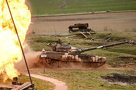 Tank biathlon at Stalin's Line