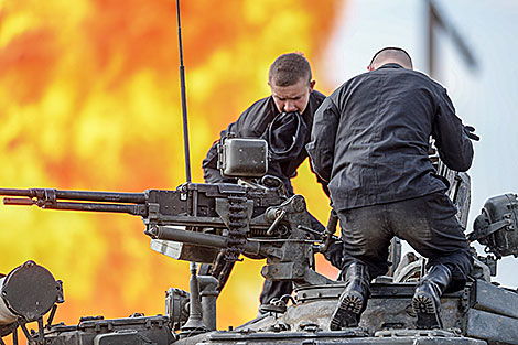 Tank biathlon at Stalin's Line