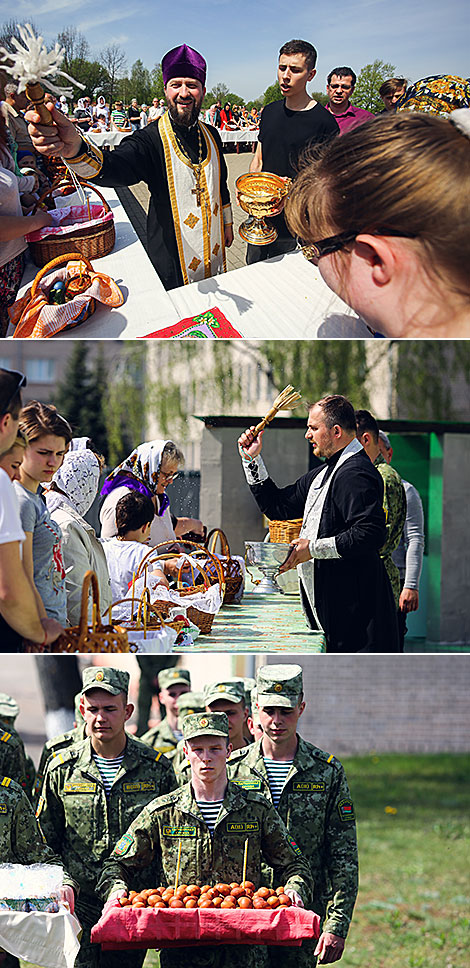 Освящение пасхальной пищи в Бресте