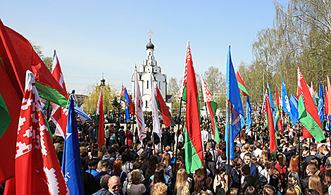 Траурная церемония к годовщине катастрофы на Чернобыльской АЭС в Минске 
