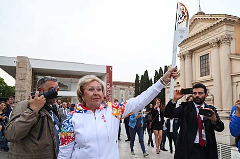 Праслаўленая фехтавальшчыца, чатырохразовая алімпійская чэмпіёнка Алена Бялова