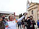 Prominent fencer, four-time Olympic champion Alena Belova 