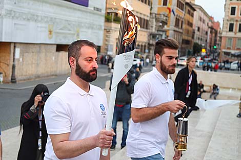 2nd European Games Flame lit in Rome