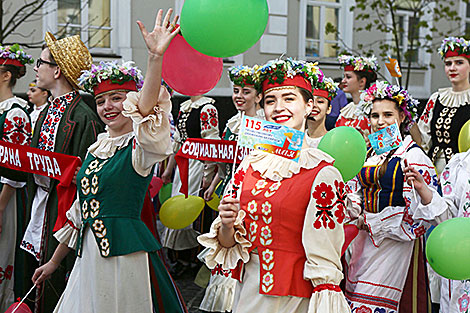 Праздничное шествие в Гродно