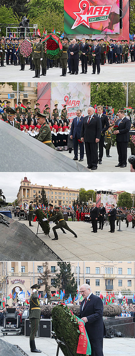 Wreath ceremony at Victory Monument in Minsk 