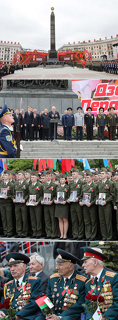 Wreath ceremony at Victory Monument in Minsk 