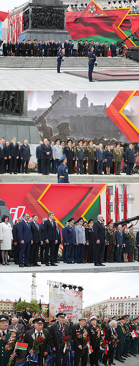 Wreath ceremony at Victory Monument in Minsk 