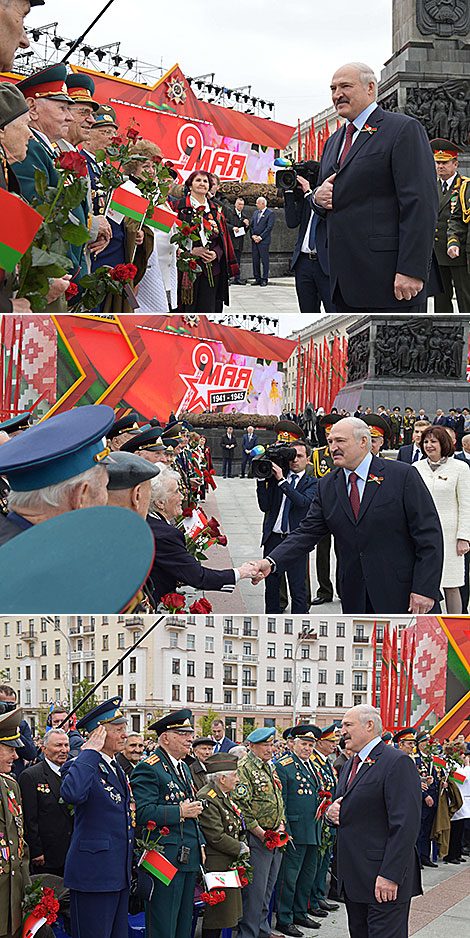 Aleksandr Lukashenko talks to veterans 