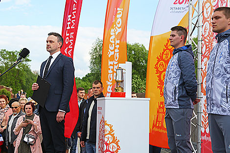 European Games Flame of Peace torch relay in Brest Fortress