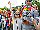 Brest residents welcome the Flame of Peace torch relay