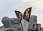 European Games Flame of Peace torch relay in Brest Fortress