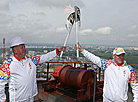 Flame of Peace relay arrives at OAO Grodno Azot