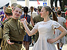 1944 partisan parade reenactment in Minsk