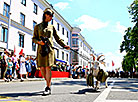 1944 partisan parade reenactment in Minsk