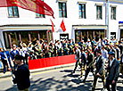 1944 partisan parade reenactment in Minsk