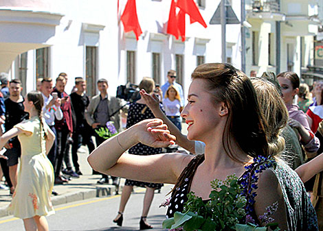 1944 partisan parade reenactment in Minsk