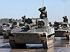 Minsk garrison troops prepare for a parade in honor of Independence Day 