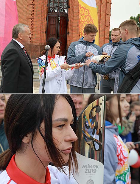 Mogilev Mayor Vladimir Tsumarev and Yekaterina Ivanchikova