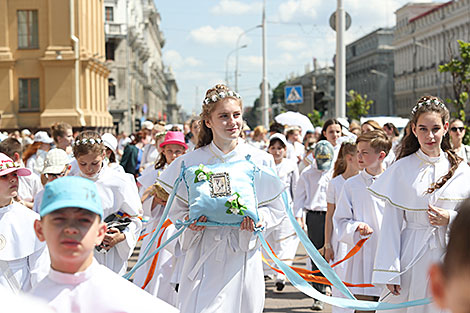 Католическая процессия Божьего Тела в Минске