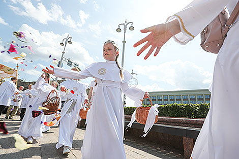 Каталіцкая працэсія Божага Цела ў Мінску