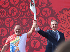 Gomel Mayor Piotr Kirichenko and Chairman of the Belarusian Mountaineering Federation Aleksandr Godlevsky