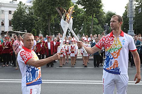 第二届欧运会“和平火焰”在戈梅利