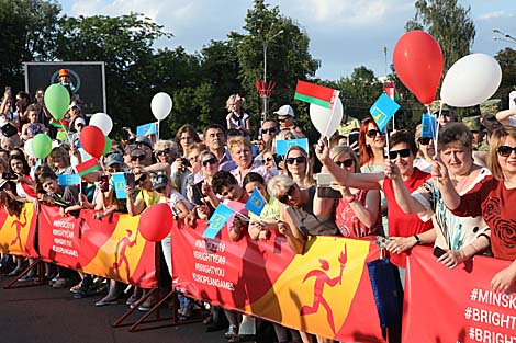 Flame of Peace torch relay of 2nd European Games reaches Gomel