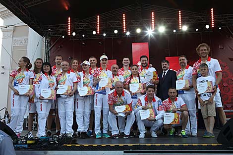 Flame of Peace torch relay of 2nd European Games reaches Gomel